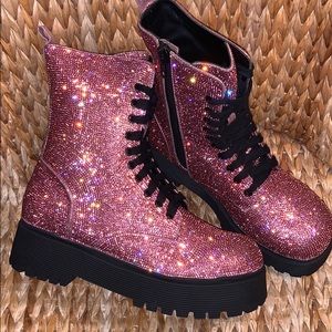 pink rhinestone boots